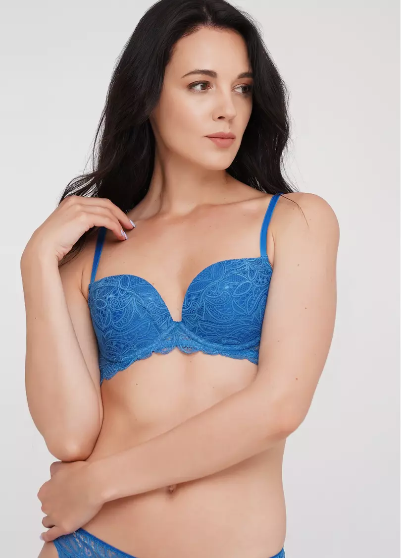 Бюстгальтер пуш-ап з мереживом Blue forest 1110/31 (блакитний)