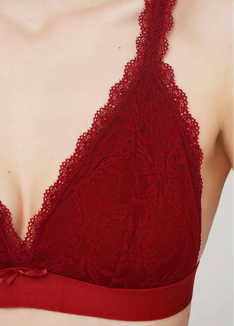 Бюстгальтер бралетт с треугольной чашкой Carmelita 1601/31 (бордовый)