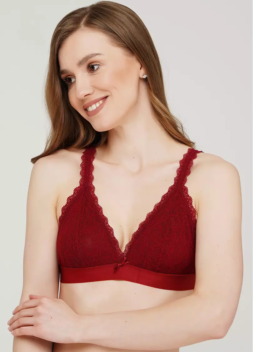 Бюстгальтер бралетт с треугольной чашкой Carmelita 1601/31 (бордовый)