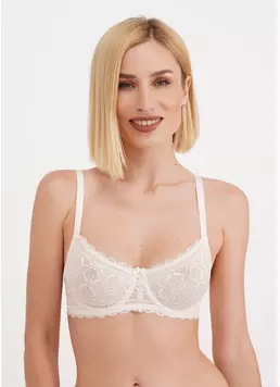Бюстгальтер мереживний з кісточками Cloe 1614/31 cream pink (білий)