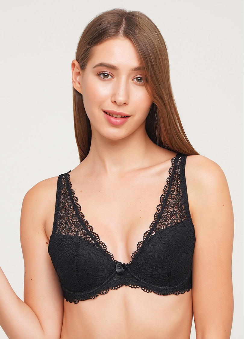 Бюстгальтер с полумягкой чашкой без push-up Diana 1232/01 (черный)