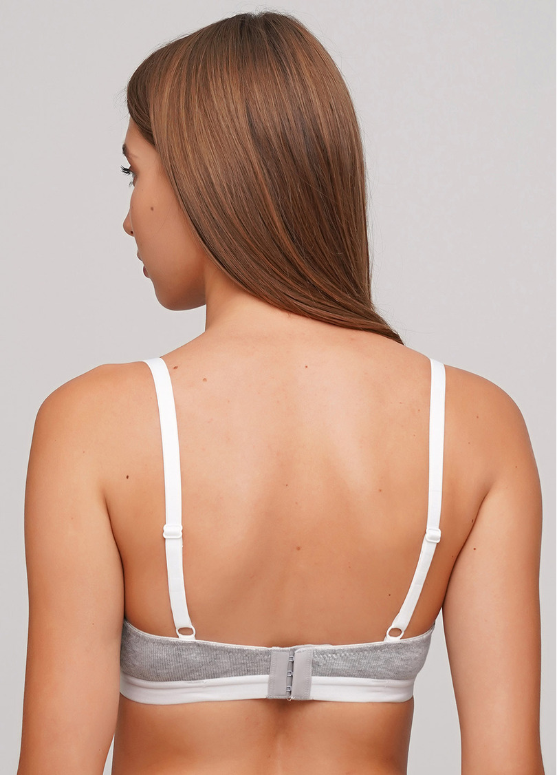 Бавовняний бюстгальтер з формованою чашкою Elegia 1522/60 (сірий меланж)