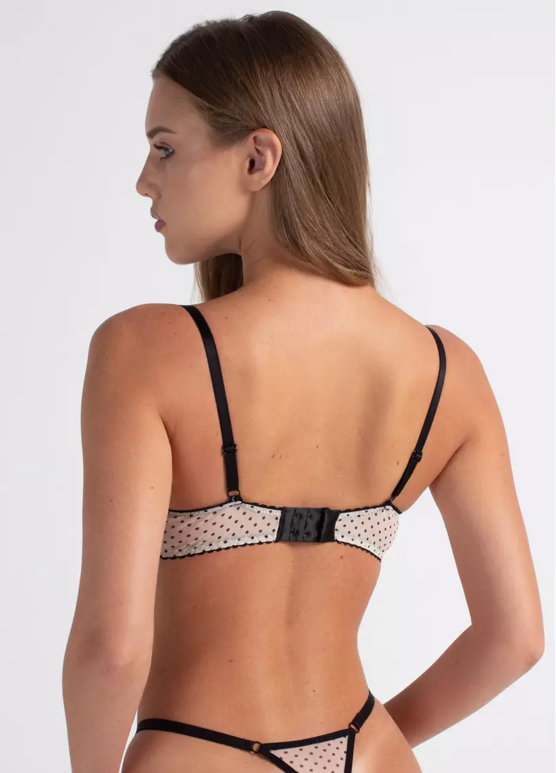 Бюстгальтер в горох Glam 1001/40 beige dots (бежевый)