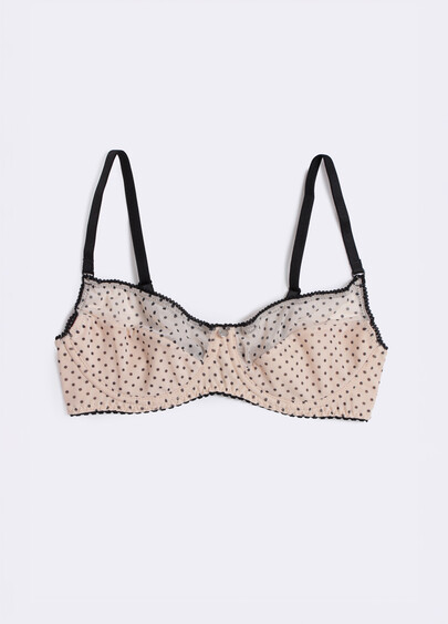 Бюстгальтер в горох Glam 1001/40 beige dots (бежевий)