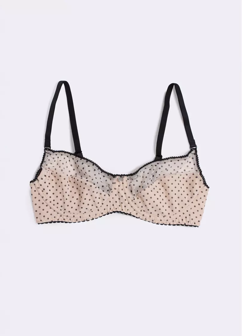 Бюстгальтер в горох Glam 1001/40 beige dots (бежевый)