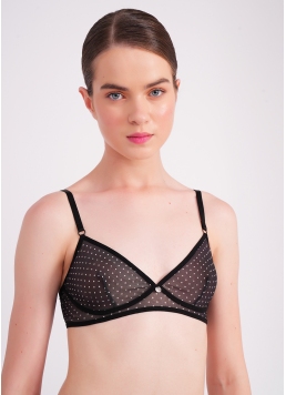 Бюстгальтер бралет Glam 1611/40 black dots (чорний)