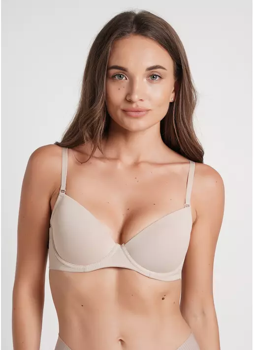 Бюстгальтер с классической формованной чашкой L1501A0 (бежевый)