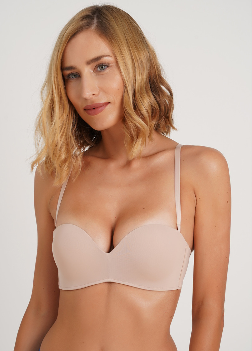 Бюстгальтер-балконет з подвійним пуш-ап L1511A (бежевий)