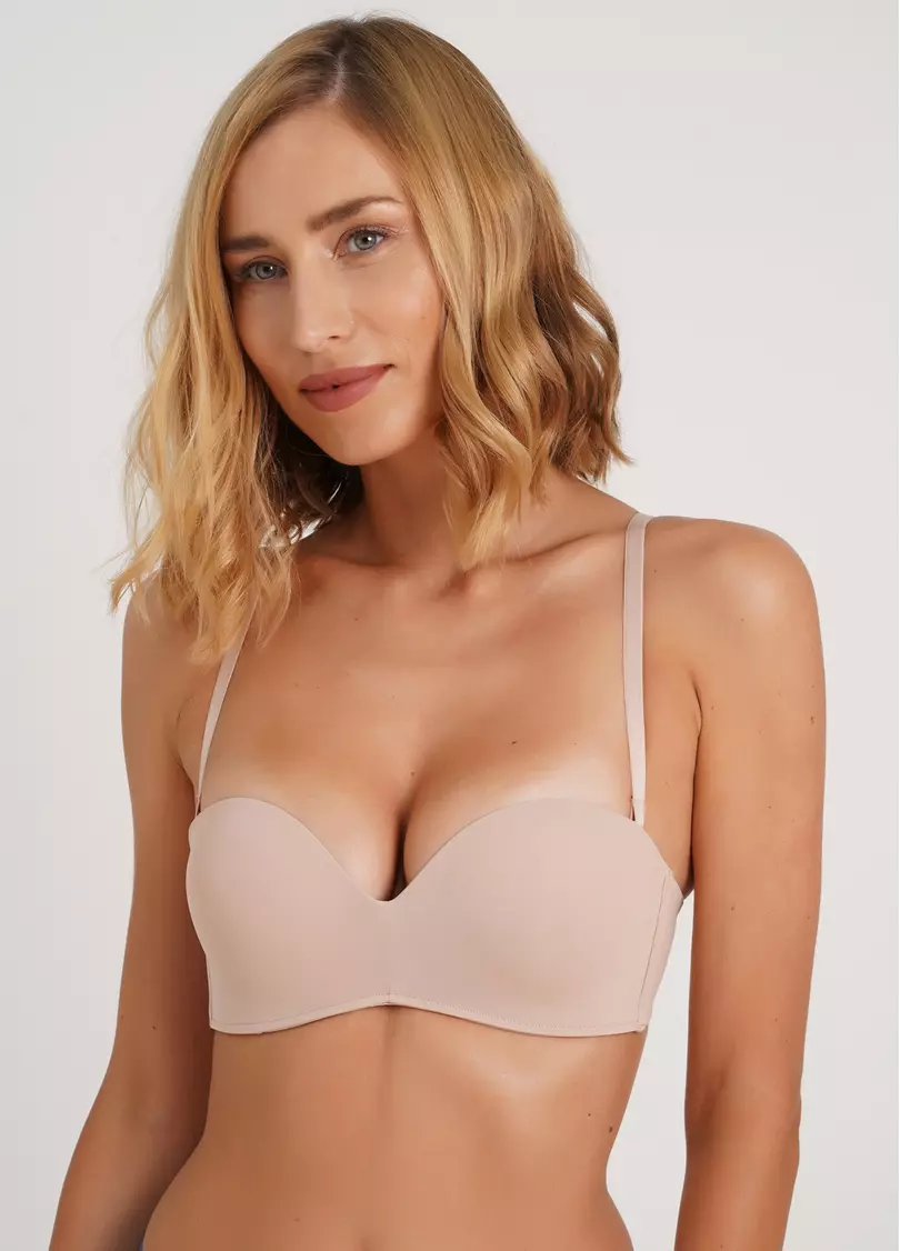 Бюстгальтер-балконет з подвійним пуш-ап L1511A (бежевий)