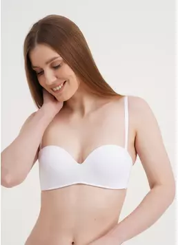 Бюстгальтер-балконет с двойным пуш-ап L1511A (белый)