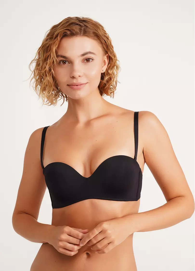 Бюстгальтер-балконет з подвійним пуш-ап L1511A (чорний)