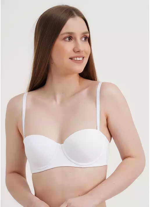 Бюстгальтер балконет с push-up L1512A0 (белый)