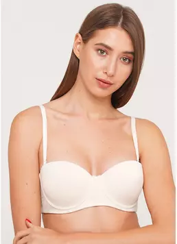 Бюстгальтер балконет с push-up L1512A0 (жемчужный)