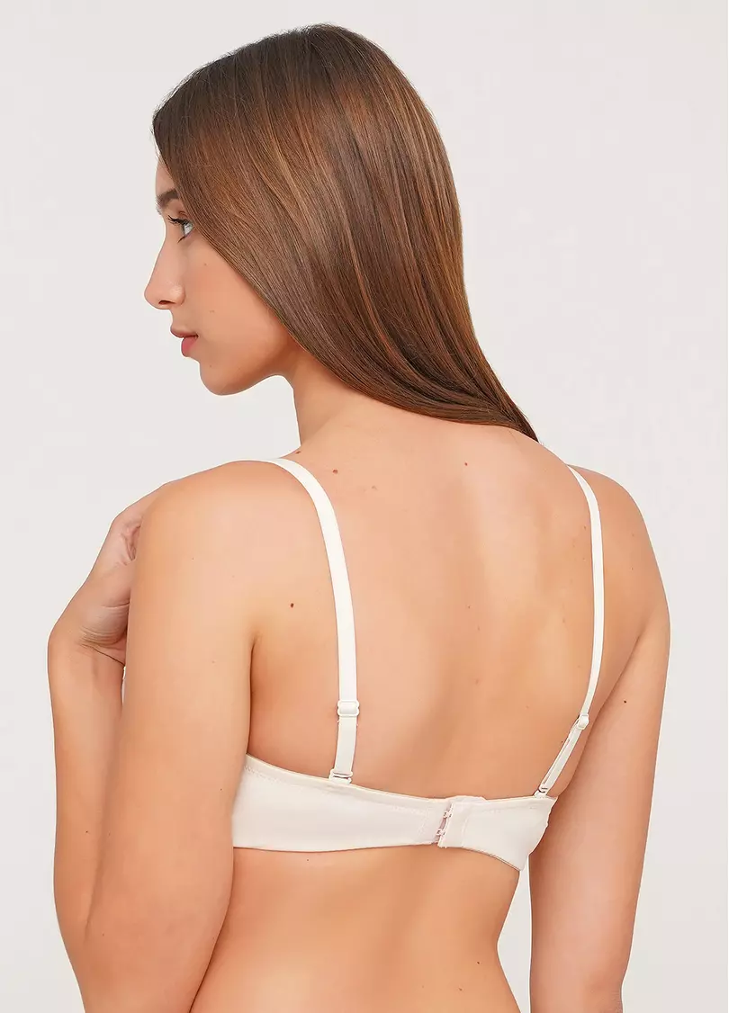 Бюстгальтер балконет с push-up L1512A0 (жемчужный)