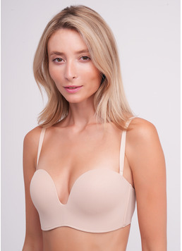 Бюстгальтер бандо з глибоким вирізом L1523A (бежевий) Бюстгальтер бандо з глибоким вирізом L1523A (бежевий)