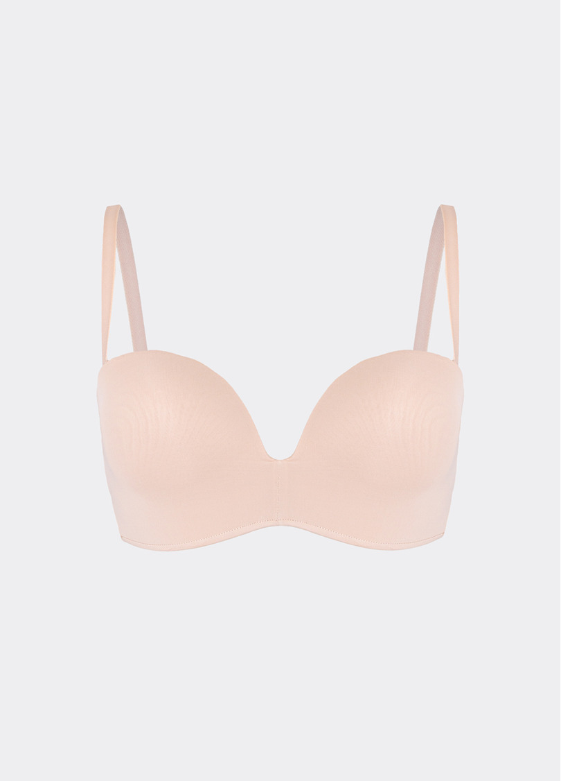 Бюстгальтер бандо с глубоким вырезом L1523A (бежевый)