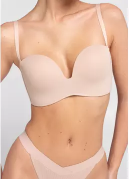 Бюстгальтер бандо з глибоким вирізом L1523A (бежевий) Бюстгальтер бандо з глибоким вирізом L1523A (бежевий)