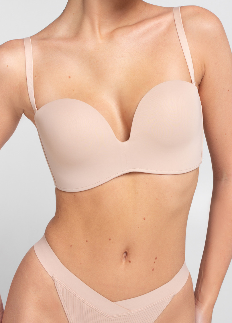 Бюстгальтер бандо с глубоким вырезом L1523A (бежевый)