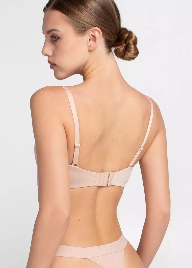 Бюстгальтер бандо с глубоким вырезом L1523A (бежевый)