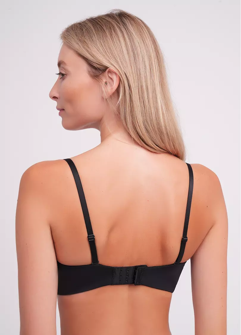 Бюстгальтер бандо с глубоким вырезом L1523A (черный)