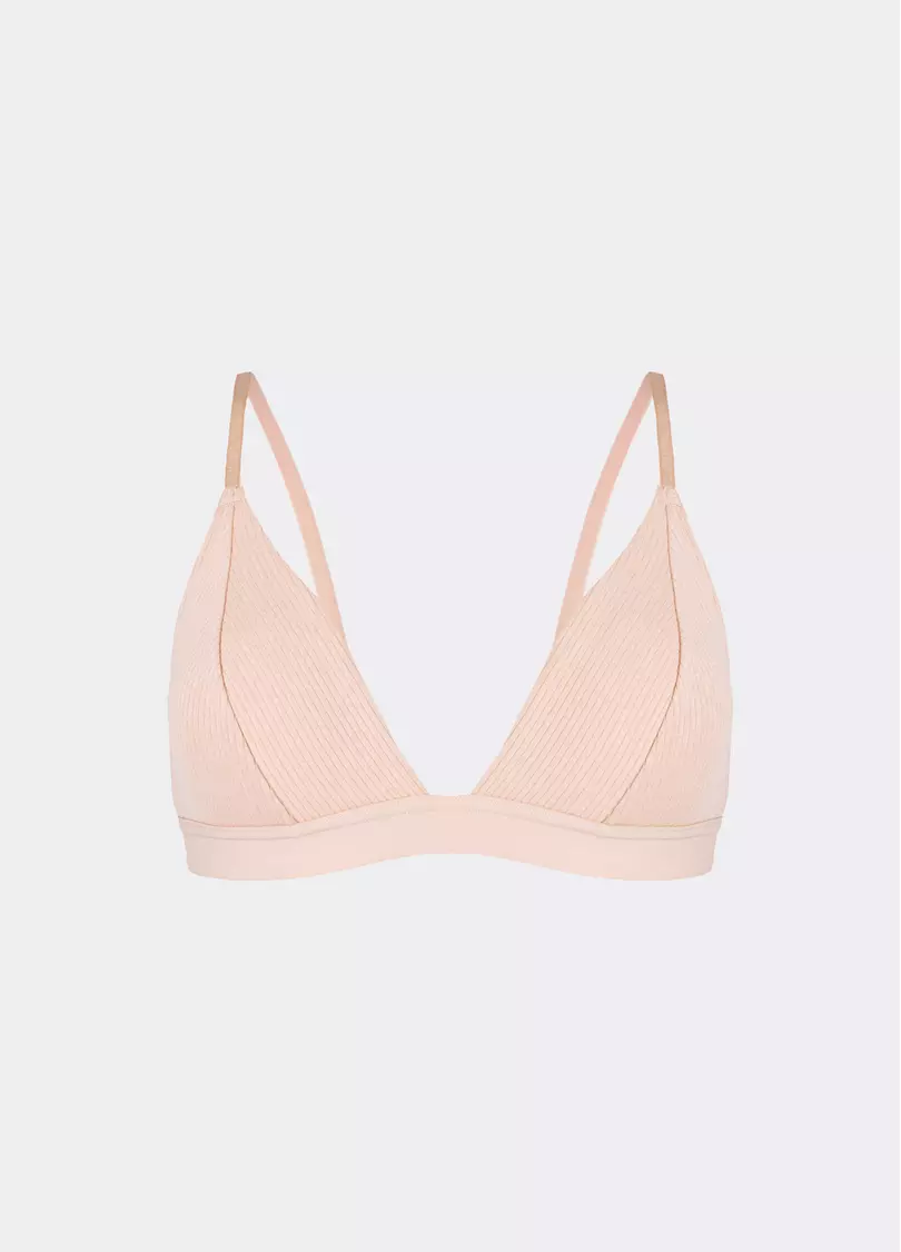 Бюстгальтер с треугольными чашками из хлопка L1530A (бежевый)
