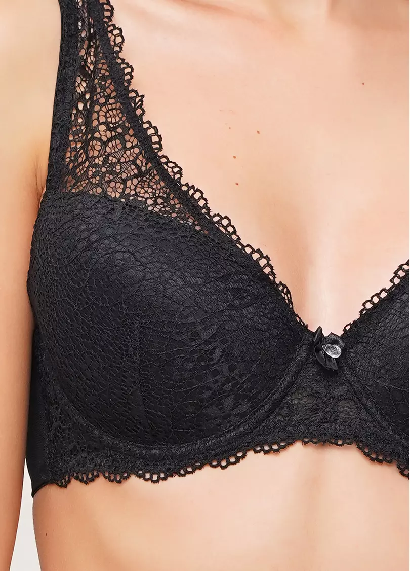 Бюстгальтер с кружевной формованной чашкой Letizia 1242/41 (черный)