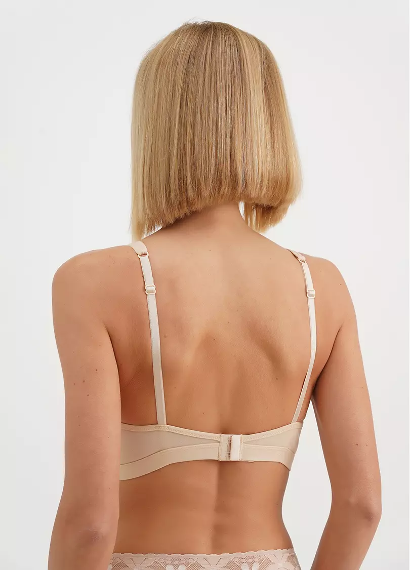 Бавовняний бюстгальтер з халтер вирізом Leya 1412/60 beige (бежевий)