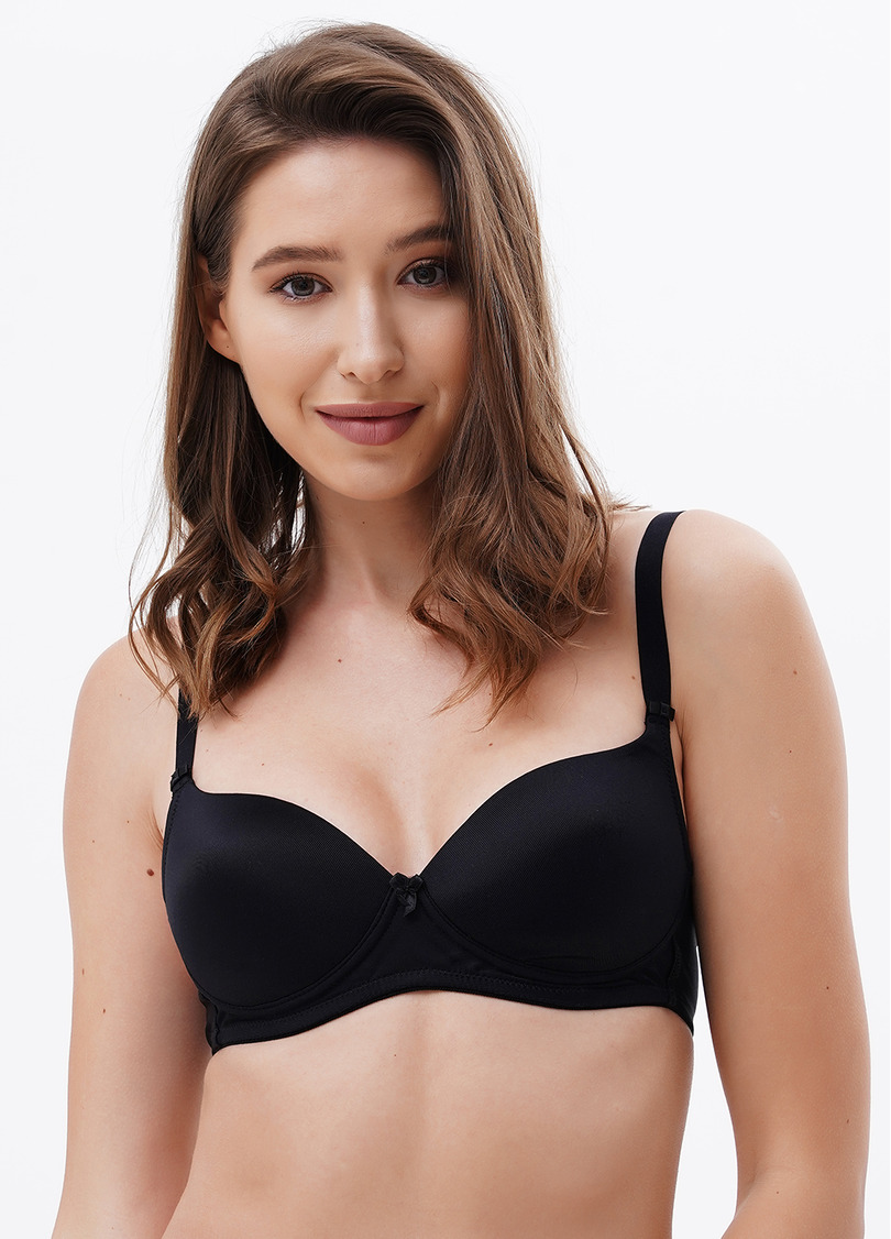 Бюстгальтер з мікрофібри без Push-up Luwa 1503/20 black (чорний)
