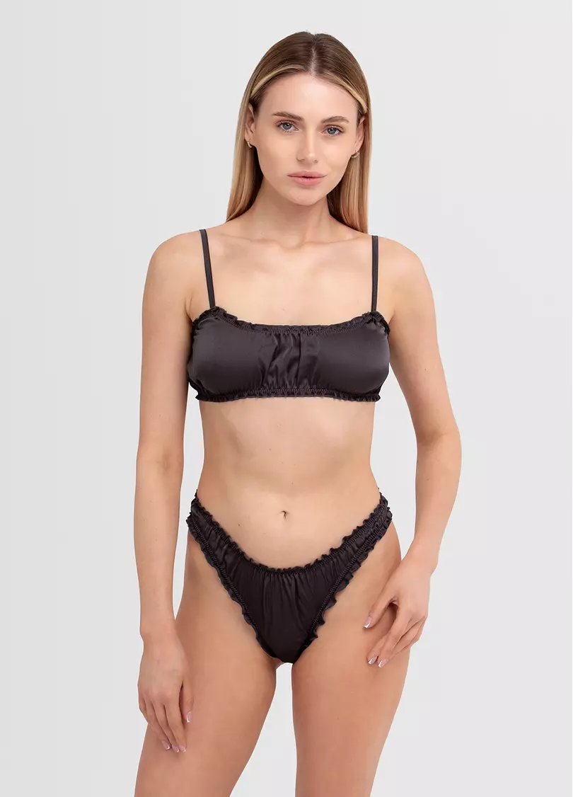 Шовковий бралет MOON SILK 1618/100 (сірий)