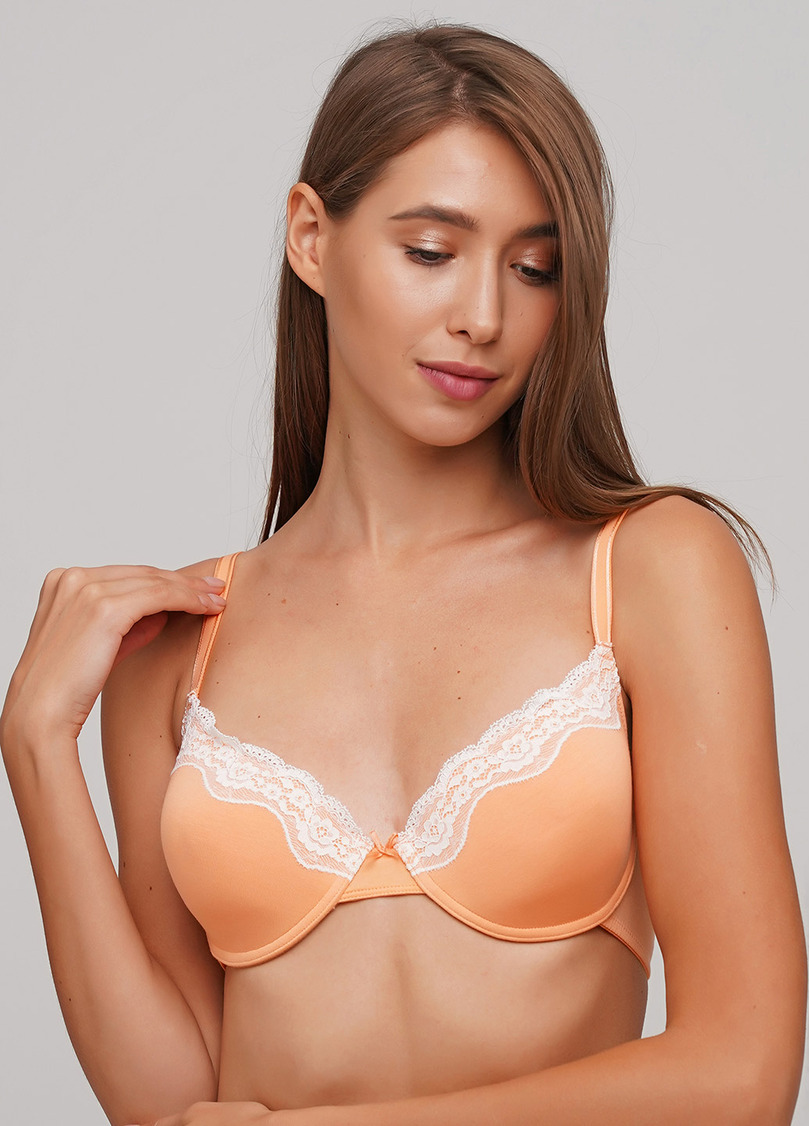 Бавовняний бюстгальтер з класичною чашкою Medeya 1522/61 (помаранчевий)