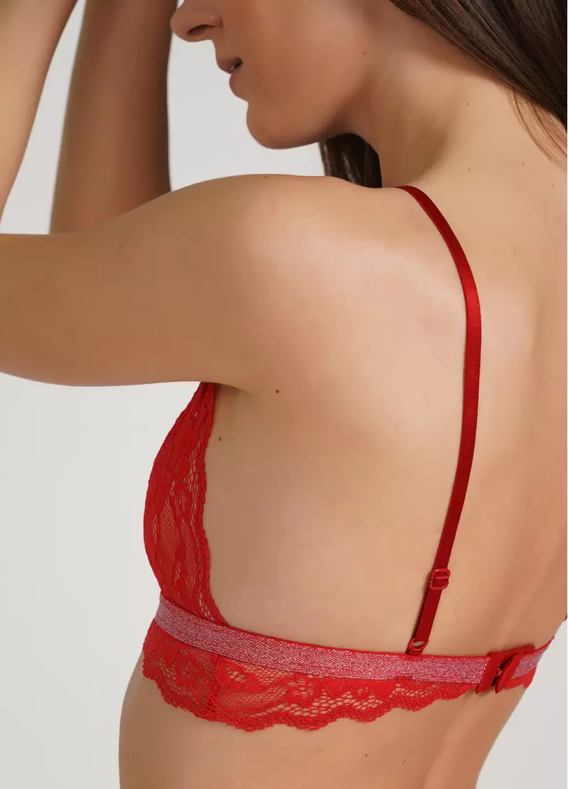 Кружевной бюстгальтер бралетт Miracle 1608/31 red (красный)