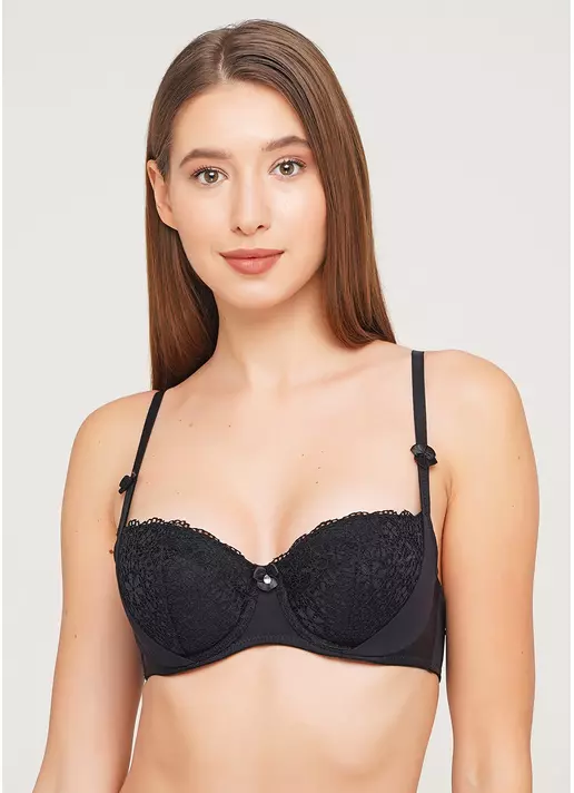 Бюстгальтер балконет кружевной Monica 1213/21 (черный)