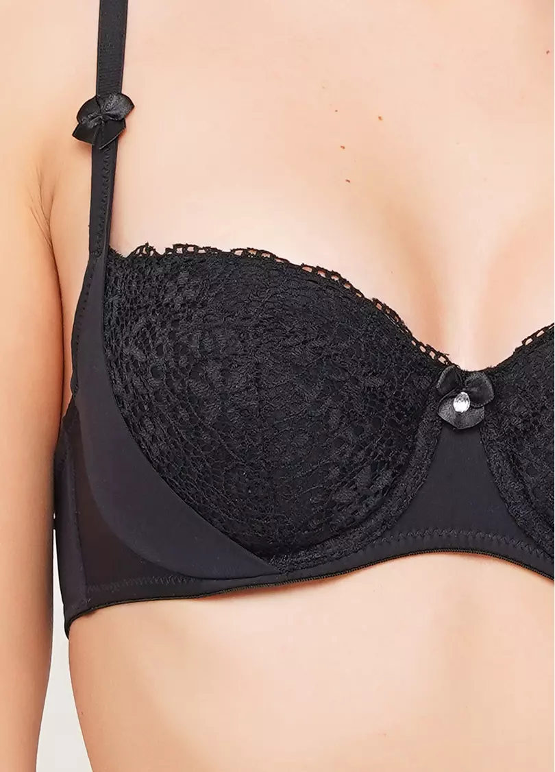 Бюстгальтер балконет мереживний Monica 1213/21 (чорний)