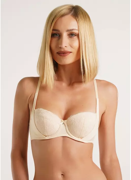 Бюстгальтер балконет кружевной Monica 1213/21 beige (бежевый)