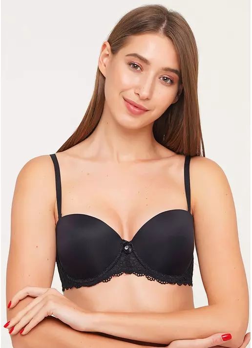 Мереживний бюстгальтер балконет Paola 1113/21 (чорний)