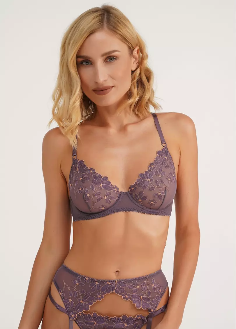 Бюстгальтер з м'якою чашкою в квіти Provance 1663/31 lavеnder (фіолетовий)