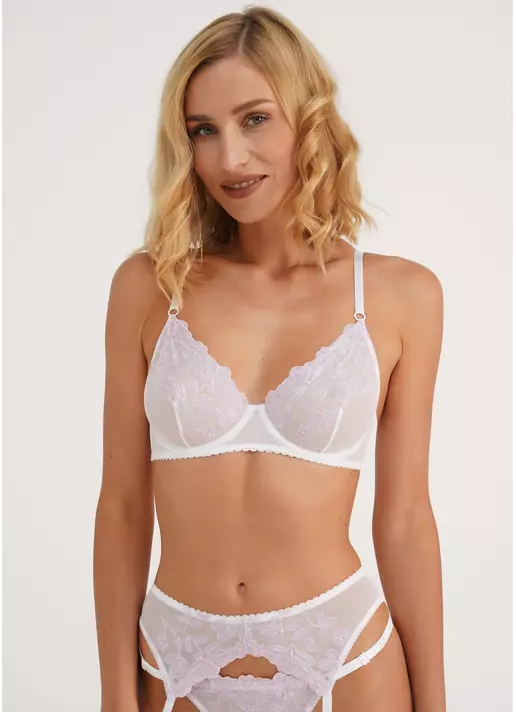 Бюстгальтер с мягкой чашкой в цветы Provance 1663/31 white/rose (белый/розовый)