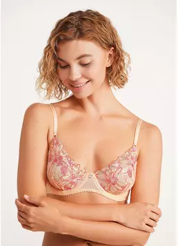 Бюстгальтер из сетки в цветы Ravenna 1616/41 peach (оранжевый) Бюстгальтер из сетки в цветы Ravenna 1616/41 peach (оранжевый)