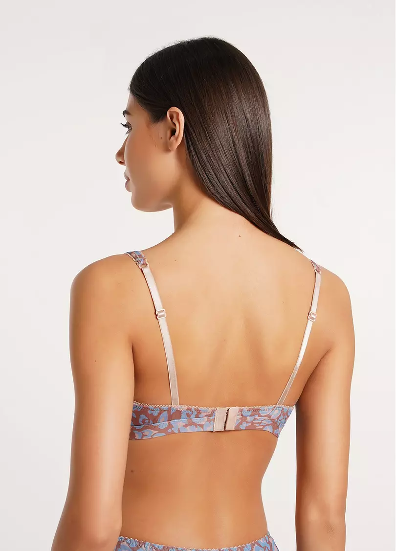 Бюстгальтер-топ з анімалістичним принтом Safari 1413/40 blue (блакитний)