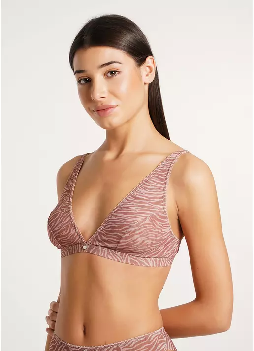 Бюстгальтер-топ с анималистическим принтом Safari 1413/40 powder (бежевый)