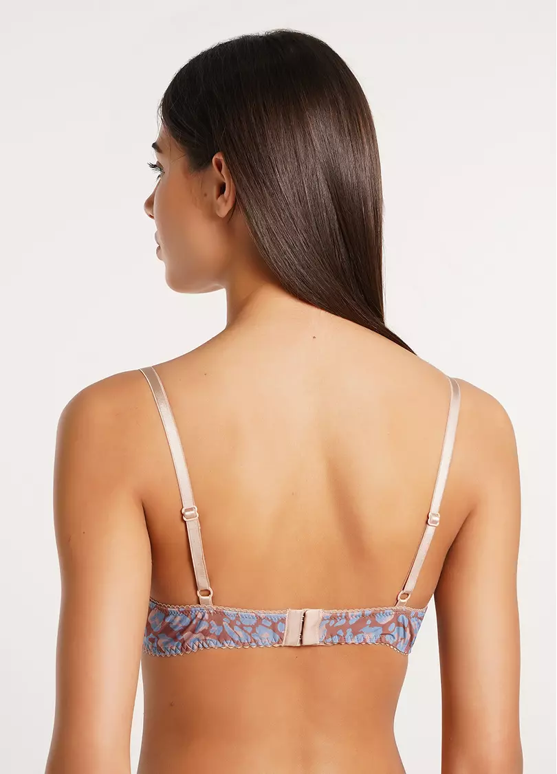 Бюстгальтер на кісточках з анімалістичним принтом Safari 1615/40 blue (блакитний)