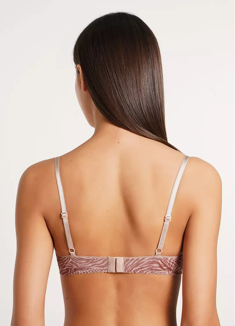 Бюстгальтер на кісточках з анімалістичним принтом Safari 1615/40 powder (бежевий)