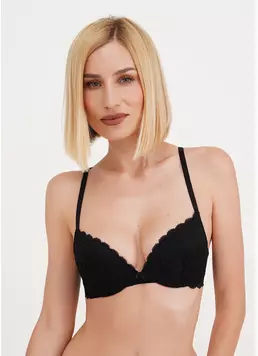 Бюстгальтер мереживний з формованою чашкою пуш-ап Sherry 1111/31 black (чорний)