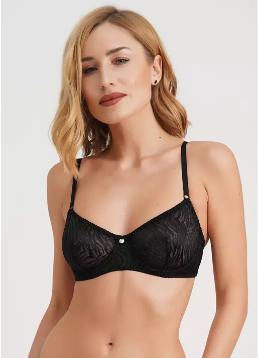 Класичний бюстгальтер з анімалістичним візерунком Sherry 1610/04 black (чорний)