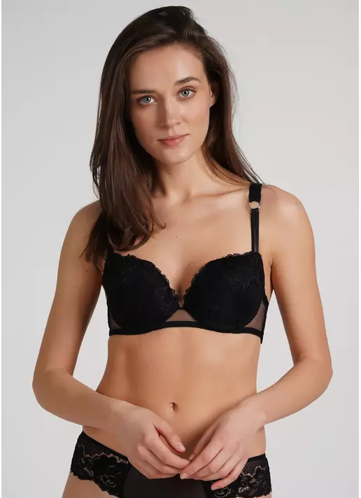 Бюстгальтер Пуш-ап Sweet plum 1152/32 black (черный)