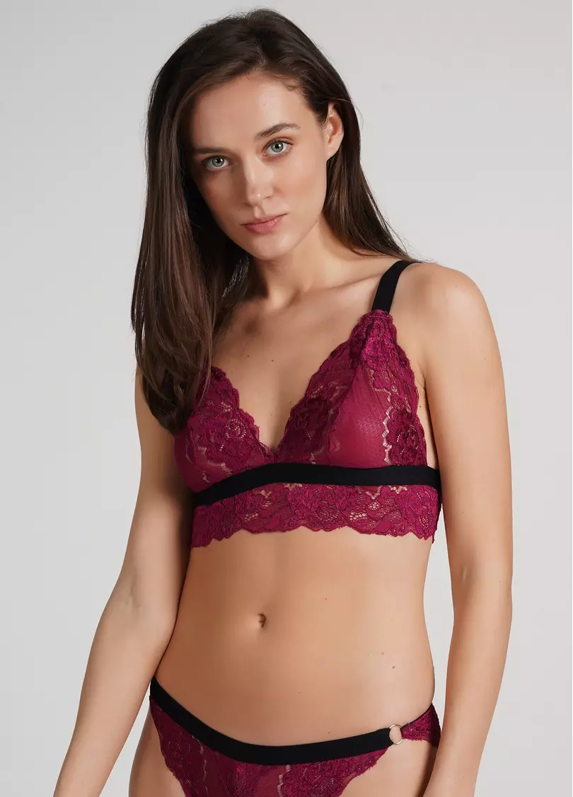 Бюстгальтер бралетт с треугольной чашкой Sweet plum 1609/31 plum (фуксия)