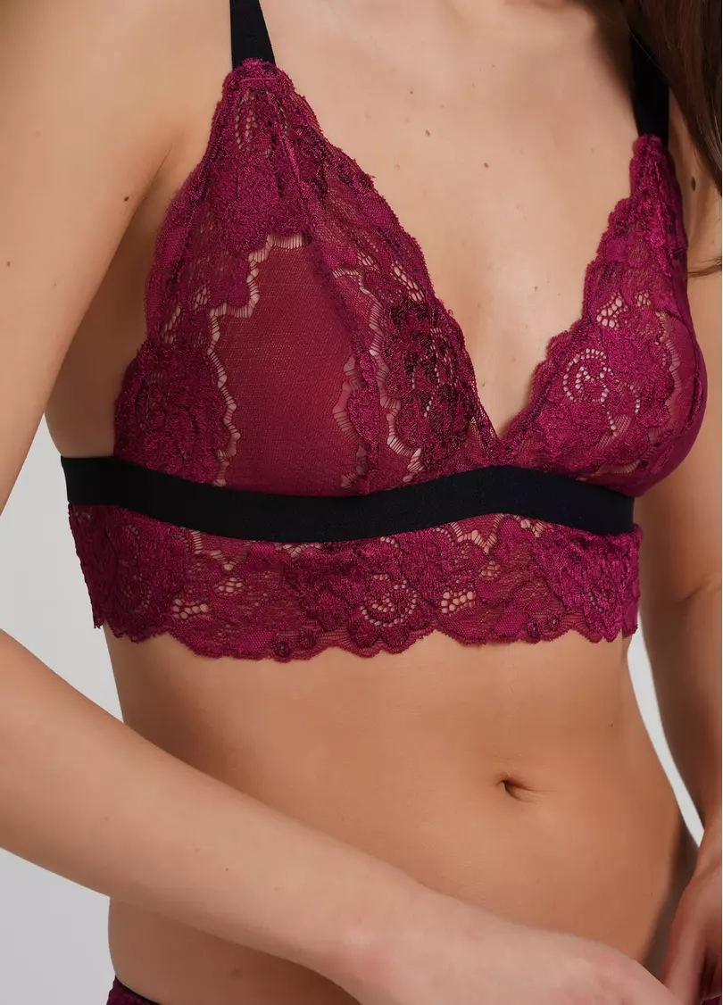 Бюстгальтер бралетт с треугольной чашкой Sweet plum 1609/31 plum (фуксия)