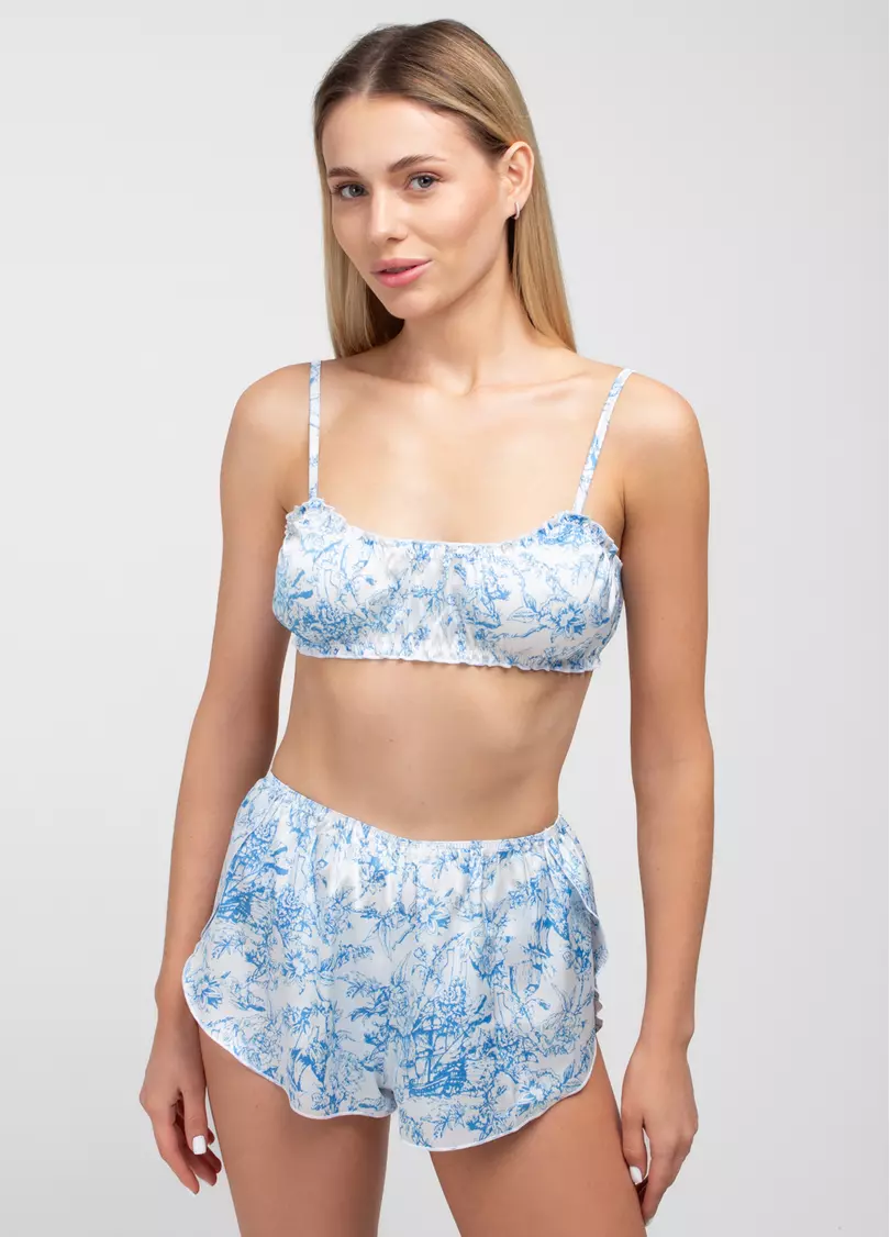 Шелковый бралет TOILE SILK 1618/100 (голубой)