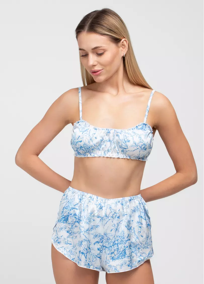 Шелковый бралет TOILE SILK 1618/100 (голубой)