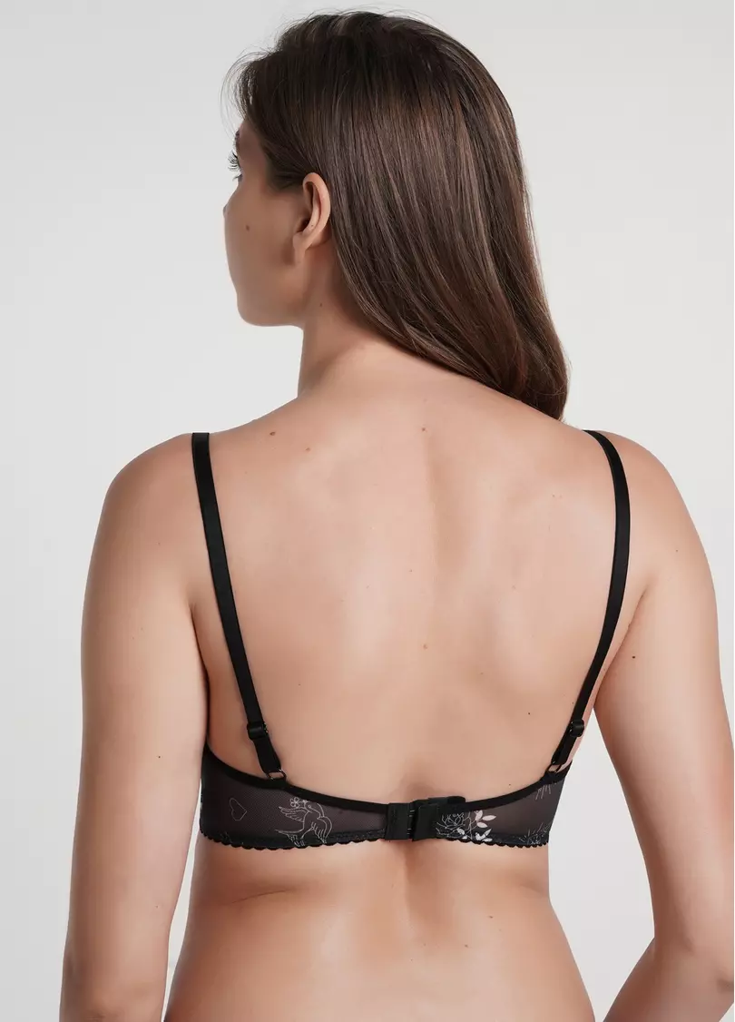 М'який бюстгальтер з тату Tatoo 1605/04 black tattoo (чорний)